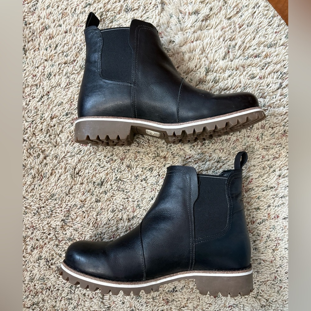 Chaco Women’s Fields Waterproof Black Chelsea Leather Ankle Boots Size 8.5 - Picture 4 of 8
